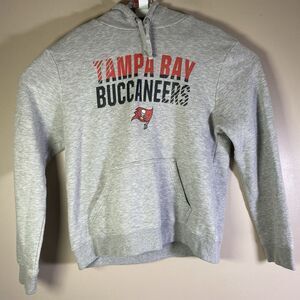 Tampa Bay Buccaneers Pullover Hoodie Men’s Large Gray Fanatics Cotton